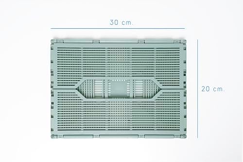 1L+2M Katlanabilir Çok Amaçlı Taşıma Kasaları Saklama Kutusu, Plastik İstiflenebilir, Yatak Odası Ofis Banyo Tuvalet Malzemeleri Kozmetik için (AÇIK YEŞİL) - Görsel 5