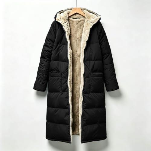 TERGHTP Men’s Sherpa Lined Puffer Jacket Fleece Hooded Zip Up Winter Coat - image 5