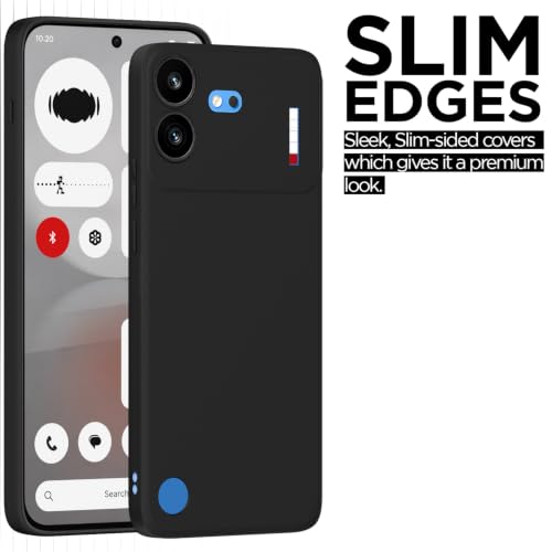 Image of Outlouders Back Cover for Nothing Phone 4b 5G | Camera Protection | Durable Soft Matte Silicone Bumper Case (Black)