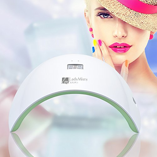 LadyMisty Portable LED Nail Dryer Nail Art Tools Double Light Source LEDs Light For Nail Gel Led Lamp For Gel Nail To Cure UV Gel LED Gel For Beauty Fingernail & Toenail