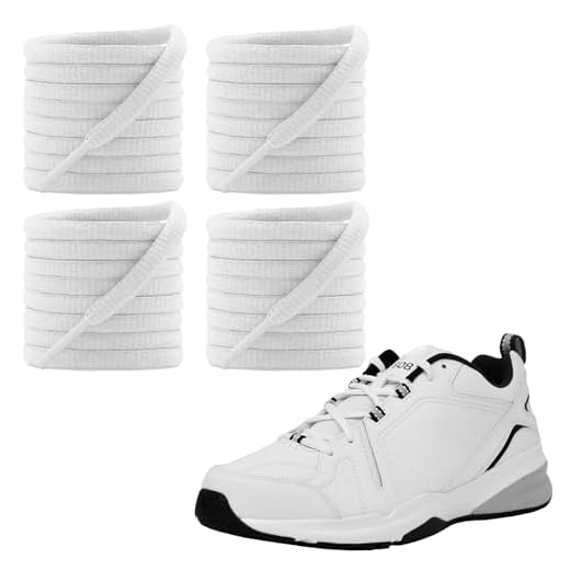 UamGlsob 2 pares de cadarços ovais para tênis New Balance, 1/10.2 cm (6 mm) cadarços de substituição para cadarço caminhada corrida, Branco, 63"/160cm