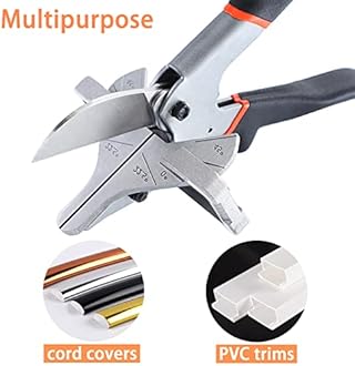 X-Large Sharp Multi-Angle Miter Shear Cutter with 0 to 135 Degrees, Adjustable Angular Cutting Scissors for PVC Cord Cover, Baseboard Molding, Quarter Round Trim, Tile Edge