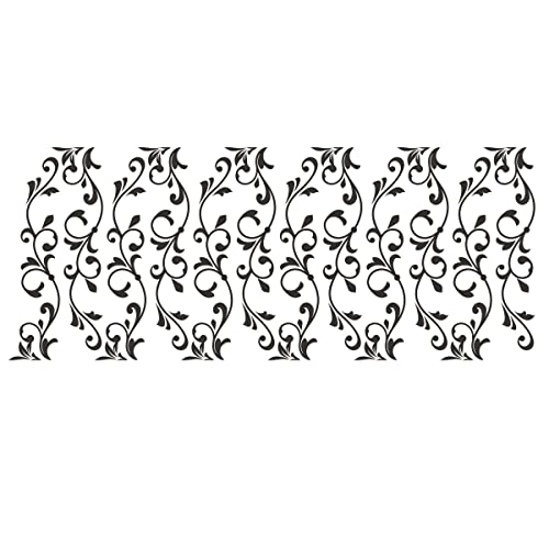 Iarttop 12Pieces Minimalist Vine Stair Stickers,Peel And Stick Vinyl Stair Risers Decals,Black Vine Tile Stickers,Staircase Murals Stair Stickers Decor For Home Decor #TOP1