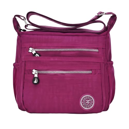 KXF Women's Crossbody Bag Waterproof Nylon Casual Shoulder Bag Messenger Bag Travel Purse Handbag with Multi Pocket