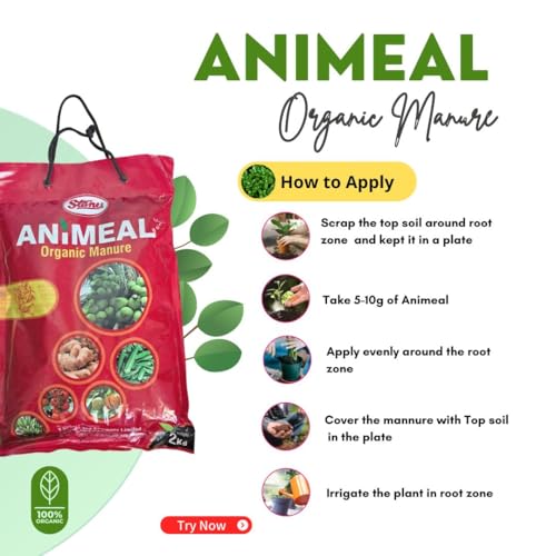 Image of T. Stanes Animeal Organic Manure 2 Kg x 2 units pack | Nitrogen and Phosphorus Rich | Organic input for improving soil fertility | Availability of nutrients to the plants| (2)
