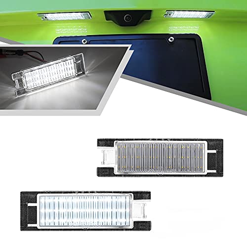 2Pcs LED License Plate Lights Number Lamp for J'eep Renegade 2015-2021 Powered by High Power SMD Xenon White LED Error Free