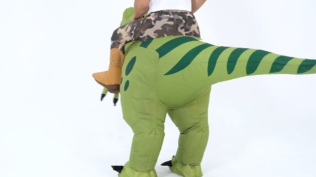 Dinosaurus Opblaasbare Kostuum Rijden T Rex Air Blow Up Kostuums Grappig Feest Halloween Kostuum Voor Volwassen