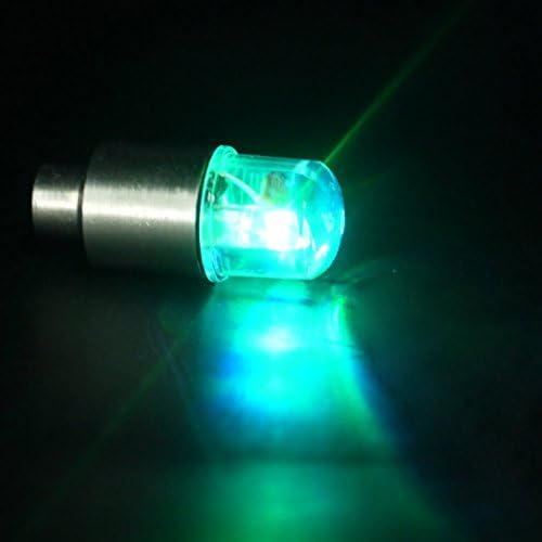 Amazon 自転車 バイク 車用タイヤバルブキャップledライト 2個組 発光色 緑 Ocathnon バルブライト