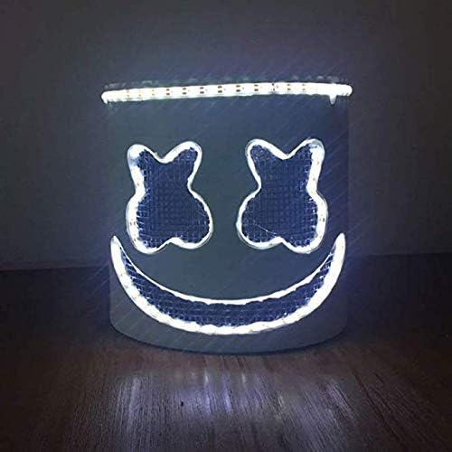 Yansy Mask Cosplay Costume Accessory Helmet for Halloween Party Props Marshmallow DJ Headgear Prom Props