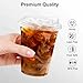 Dealusy 100 Pack - 16 oz Clear Plastic Cups with Lids, Sturdy & Food Safe Iced Coffee Cups with lids, Disposable Plastic Smoothie Cups for Cold Drinks, Sip Lids