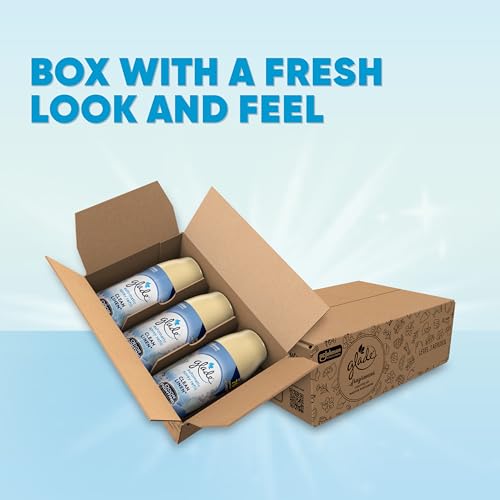 glade automatic spray air freshener refill scented air freshener for home and bathroom clean linen 62 oz 3 count