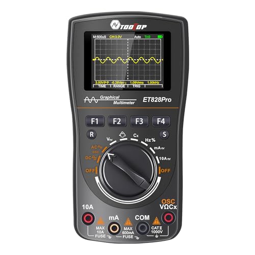 Multimètre oscilloscope ET828Pro portable 50Mps vrms pour diagnostic de l'automobile