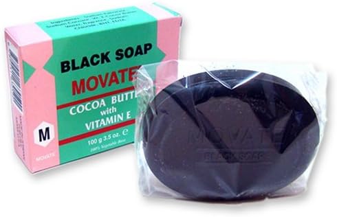 Movate Black Soap Cocoa Butter with Vitamin E