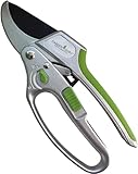 GARDEN GURU 2 in 1 Ratchet Pruning Shears Clippers – 4X Cutting Power – Ratcheting Garden Anvil Pruners Scissors - Ergonomic Grip - Makes Tough Cuts Easy - Great for Seniors & Arthritic Hands
