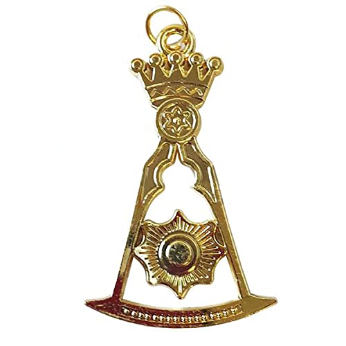 Bricks Maons 14th Degree Scottish Rite Collar Jewel - Gold Metal