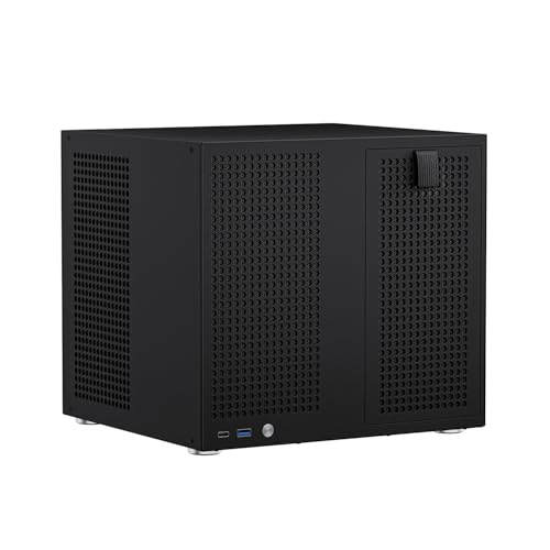 8 Bay NAS Case, MATX/ITX Computer Case, 8x3.5'' HDD+2x2.5'' SSD Drive Bays NAS PC Chassis, Support 170mm ATX PSU, 55mm-Height GPU Cooler, 4 Full-Height PCIe Slot, with 120mm Fan Mounts - Black