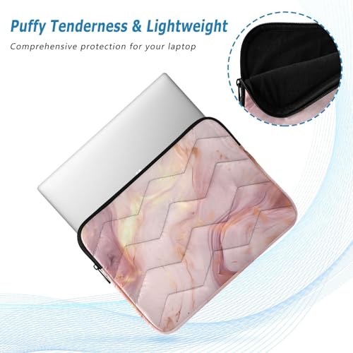 Funda para portátil mármol rosa dorado de 13-14 pulgadas miniatura 5