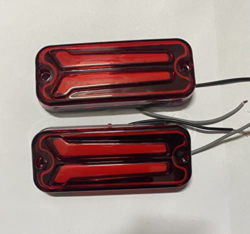 Image of AUTO MT 2PC CAR LED Light Side Panel Indicator for All VEHICHLE Maruti Maruti 800 Alto Van Bus Truck Maruti Gypsy King (2PC RED HOCKEY SIDE Indicator)