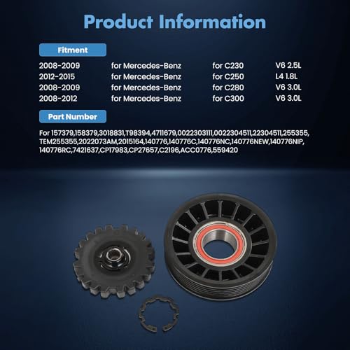 Image of ECCPP AC Clutch 2006-2015 Fit for Mercedes-Benz C250 C280 C350 E350 3.5L