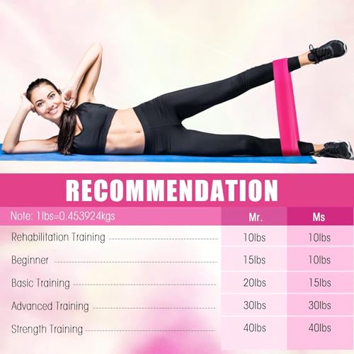 Image of Deekin 20 Pcs Resistance Bands for Women Men 10-115 Lbs 5 Different Resistance Levels Loop Exercise Bands for Leg Working Gym