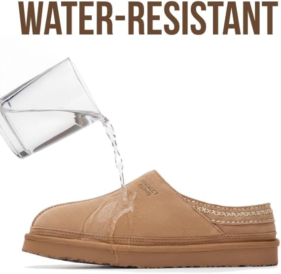 Project Cloud Mens Slippers 100% Genuine Leather with Australian Shearling Lining & Memory Foam Insole Outdoor & House Slippers for Men - Non-Slip Fuzzy Mens Shoes - Image 5