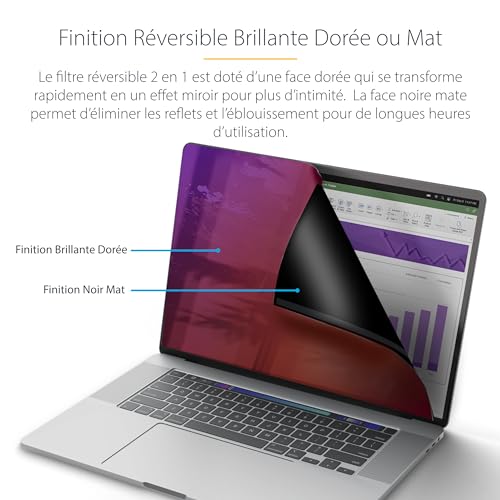 Filtre de confidentialité MacBook Pro 16 StarTech.com doré double face