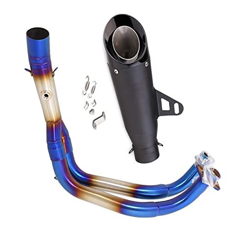 Tubo conexión frontal y puntas traseras de escape pulidas para Yamaha FZ07 2022