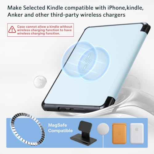 Image of CoBak Magnetic Case for 7 inch Kindle Paperwhite 12th Gen 2024 and Kindle Colorsoft - Compatible with iPhone MagSafe, for Samsung /Belkin /Anker Wireless Charging Pads, Lightweight, Auto Sleep Wake
