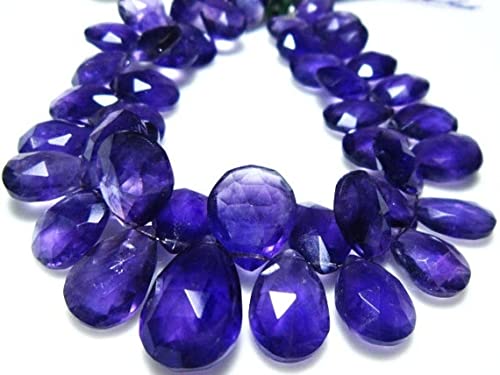 Améthyste briolette poire pierres percées pour réparer et personnaliser bijoux