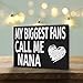 My Biggest Fans Call Me Nana Wooden Sign - Sentimental Nana Gift from Grandkids, Shelf and Wall Decor, American Made