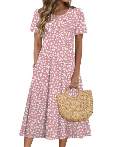 Zeagoo Womens Summer Dresses Midi Length Lightweight Dress for Womens