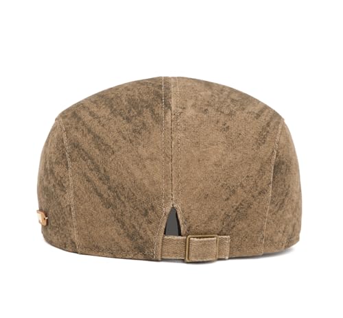 Image of Quanhaigou Retro Mens Women Flat Gatsby Newsboy Cap Ivy Irish Hats Driving Cabbie Hunting Warm Cap