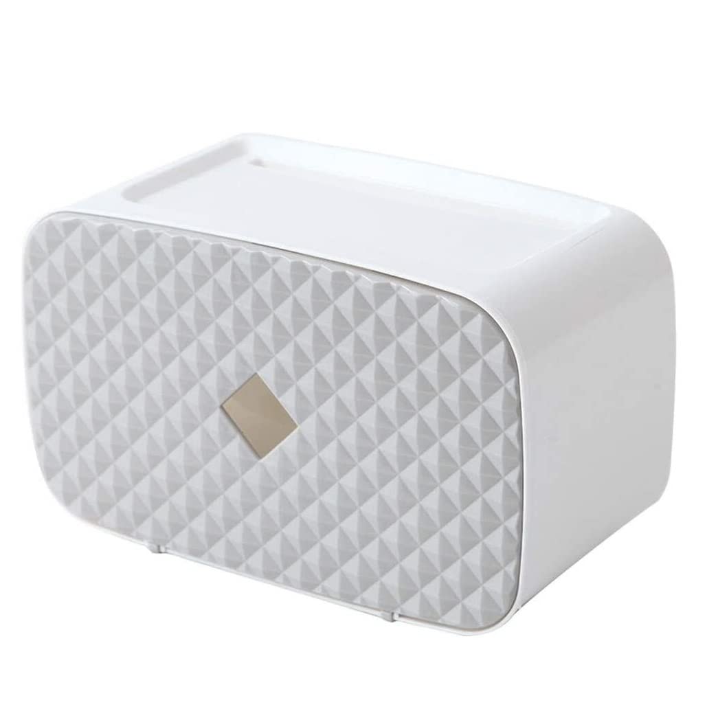 Uchwyt Papier Plastikowe Wodoodporne Pudełko Na Chusteczki Uchwyt Papier Toaletowy Łazienka Ścienny Rolkę Papieru Organizator Rack Toaletowy(A-Gray)
