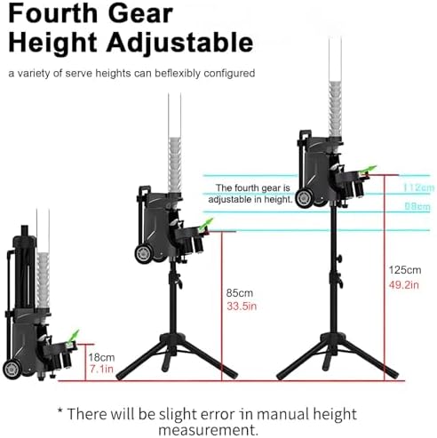 Badminton Training Machine, Automatic Shuttlecock Feeder, Smart Ball Thrower, Adjustable Height for Indoor & Outdoor Use