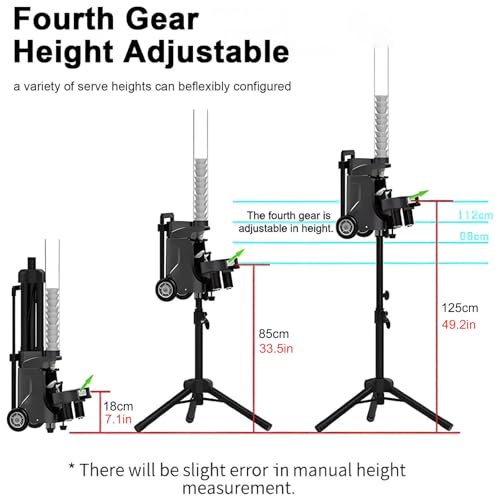 Eastnmythet Badminton Serve Pitching Training Machine, Smart Shuttlecock Feeder, Automatic Badminton Ball Thrower Dispenser, Adjustable Height, for Indoor & Outdoor Training
