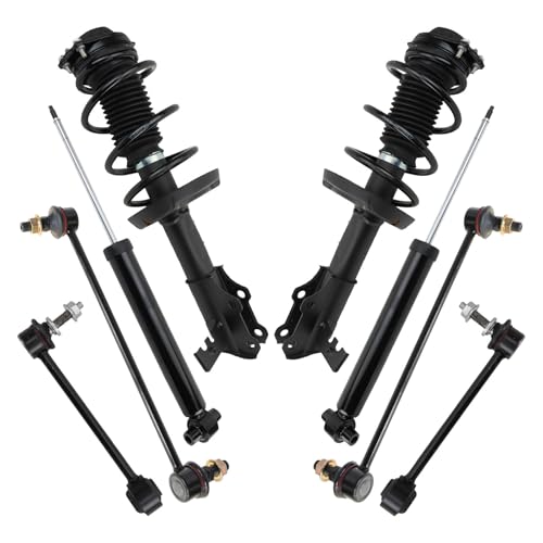 Image of TRQ Front and Rear Suspension Kit Complete Strut & Coil Spring Assembly Shock Absorber Sway Bar Stabilizer Link Compatible with 2018-2021 Chevrolet Equinox GMC Terrain