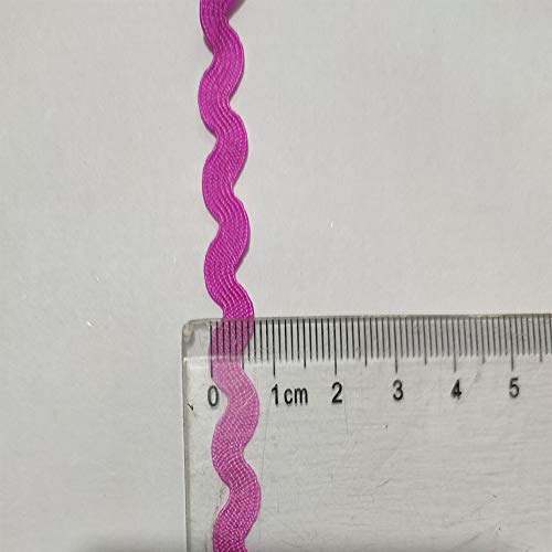 50Yards Colorful Wave Bending Fringe Trim 5mm Rick Rack Sewing Ribbons for DIY Clothes Dress Gift Wrapping Home Wedding Party Decoration 10 Colors