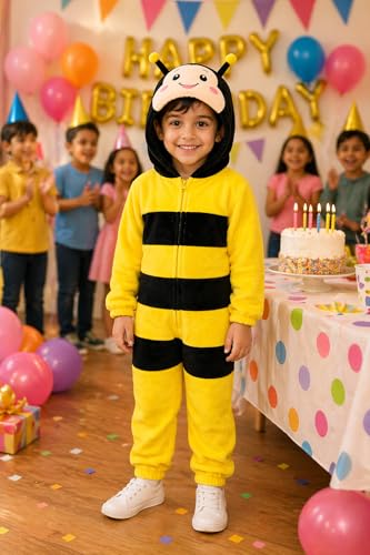Image of Raj Costume Animal Fancy Dress Costume for Boys & Girls | Hooded Full Body Wildlife Zoo Animal Jumpsuit | Soft Costume for School Function, Fancy Dress, Halloween, Birthday, Cosplay & Role Play