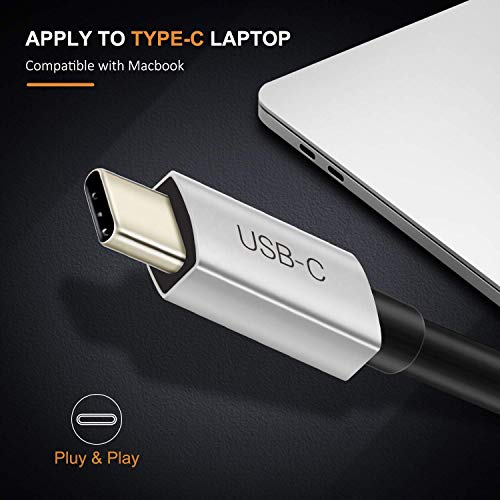 Image of Tobo Type C to 4 Port USB Port 3.0 Portable Data Hub Compatible with Mac-Book Pro USB Flash Drives and Other Type c Devices.