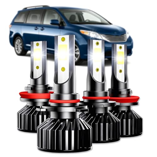 Image of High Low Beam Bulb compatible with Toyota Sienna 2011-2015 2016 2017-2020