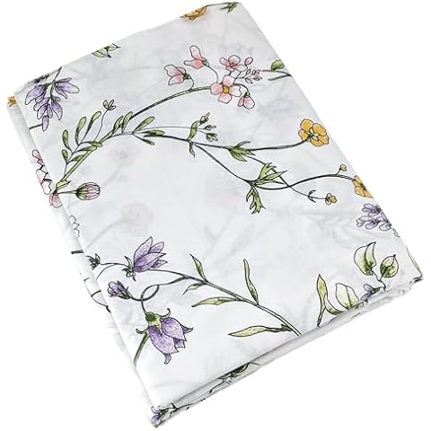 Drap Plat Linnea FOLIFLORA Blanc 280x310 cm Cover