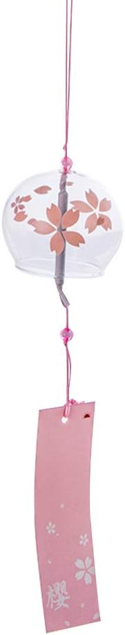 Japanische Windspiele Goldfisch Glas - Rote Windglocken 40cm