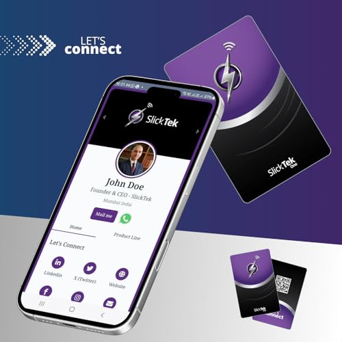 Image of One NFC Digital Business Card I Zip-Tap Antimetal NFC Sticker I 1 Year Software Subscription I Design Concierge (Purple)