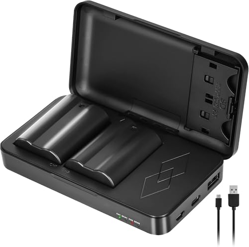 JYJZPB EN-EL15C Battery and Dual Charger Case for Nikon ZR Z8 Z7 Z7ii Z6 Z6ii Z6iii Z5 D7500 D7200 D7100 D7000 D850 D810 D800 D800E D710E D780 D750 D610 D600 D500 Camera (2 Pack*2280mAh)