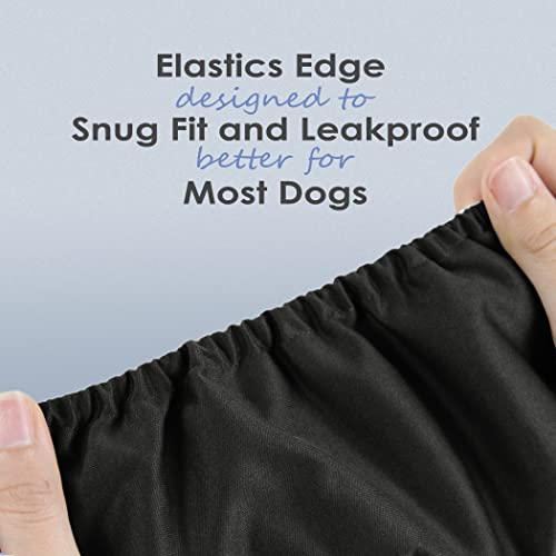 Image of Wegreeco Washable Male Dog Belly Wrap - Pack of 3 - (Black, Black, Black, X-Large)