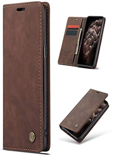 Image of Perkie Velvet Soft Faux Leather Wallet Flip Case Kick Stand Magnetic Closure Flip Cover for OnePlus 11R 5G (Coffee Brown)