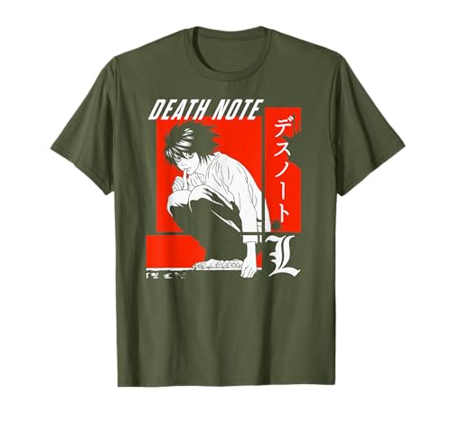 Death Note Retro Blocks L Anime T-Shirt