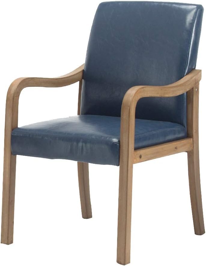 Chaise en bois avec accoudoirs résolvant le mal de dos autour de la table