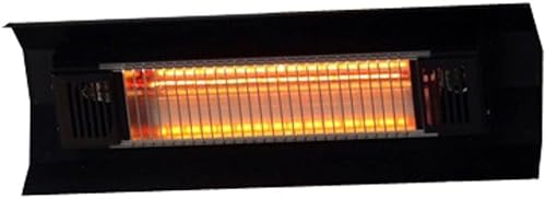 Fire Sense Calentador infrarrojo para interiorexterior, montado a la pared, Negro