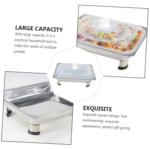 Réchaud buffet carré inox avec support de conservation des aliments